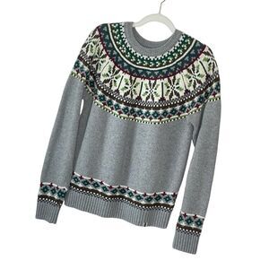 Vintage Bellfield Collared Knit Icelandic Skandinavian Fair Isle Sweater  M #EE